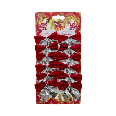 Christmas Decorations Christmas Day Hotel Party Decoration Bow Bright Bow Christmas Tree Decoration Holiday Decoration Props Gold Powder Mini Bow