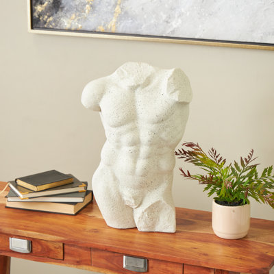 Sculpture Cole and Grey Polystone Textured People