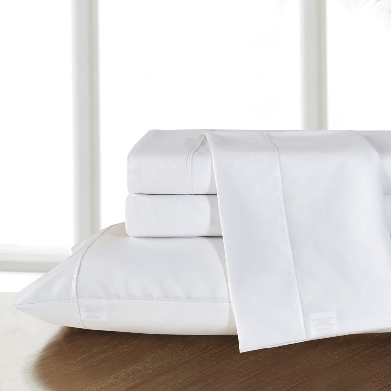 Organic Cotton 100% Cotton Sheet Set, King Sheet Set with 2 Pillowcases, White