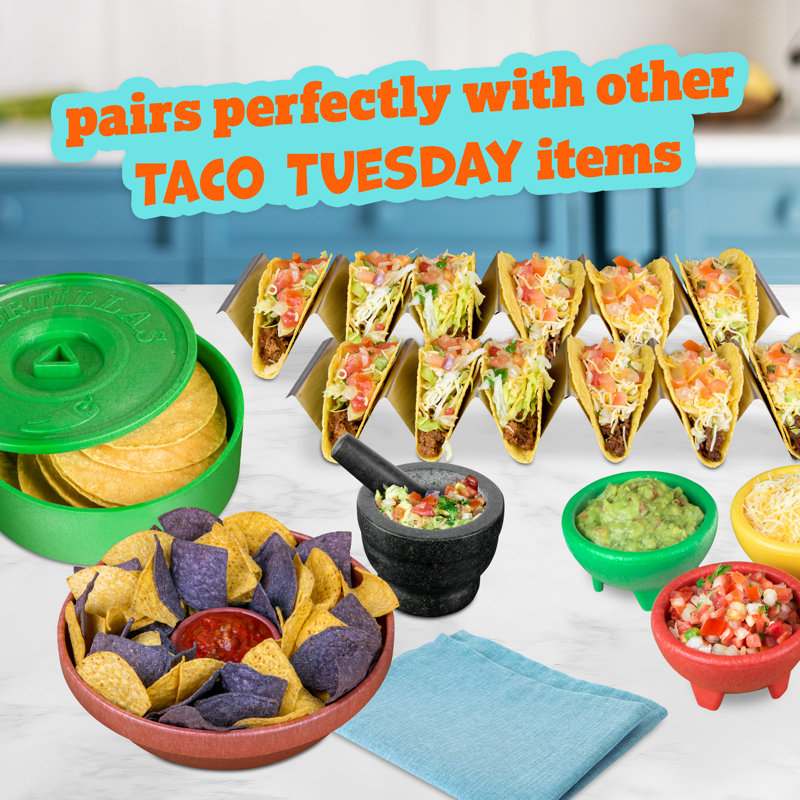 Taco Tuesday Plastic Chips And Dip Platter