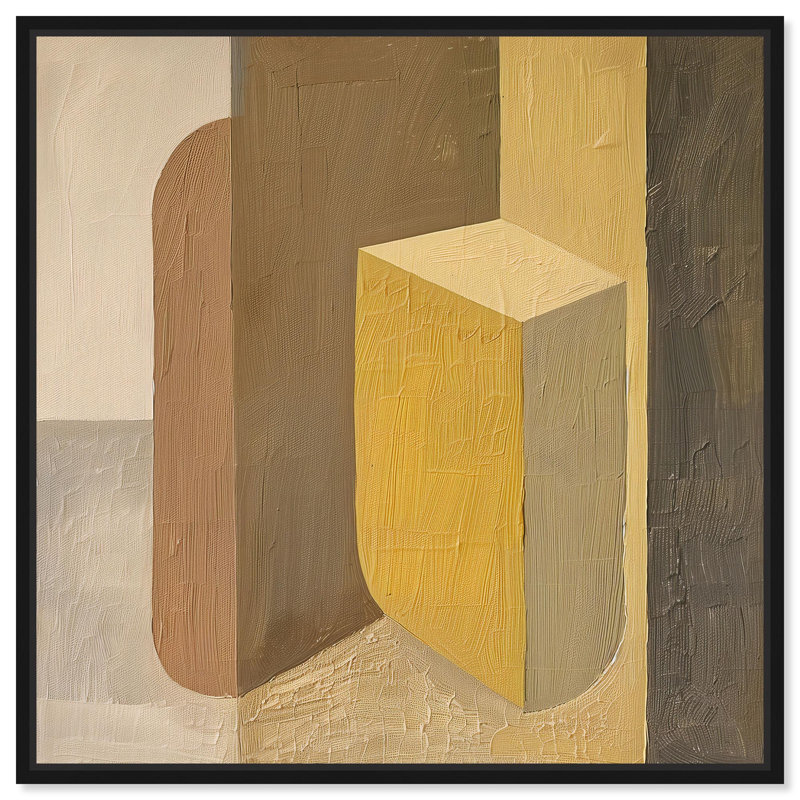 «Columnar Forms I Boho», reproduction d'art sur toile par Art Remedy, Structure noire, H 30 po x l 30 po