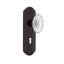 Crystal Victorian Interior Mortise Door Knob with Deco Long Plate-2060760481
