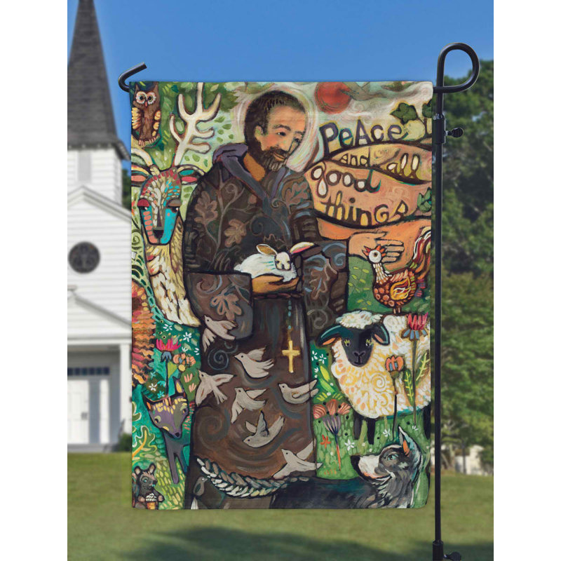 Drapeau de jardin en nylon 18 x 13 po Onancock Saint Frances