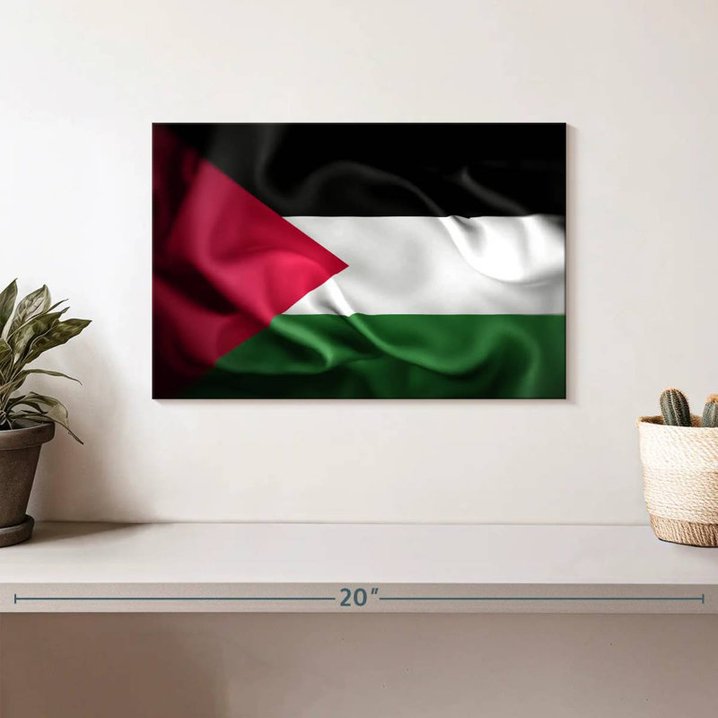 Borges Palestine Flag Close-Up, 8" H x 12" W