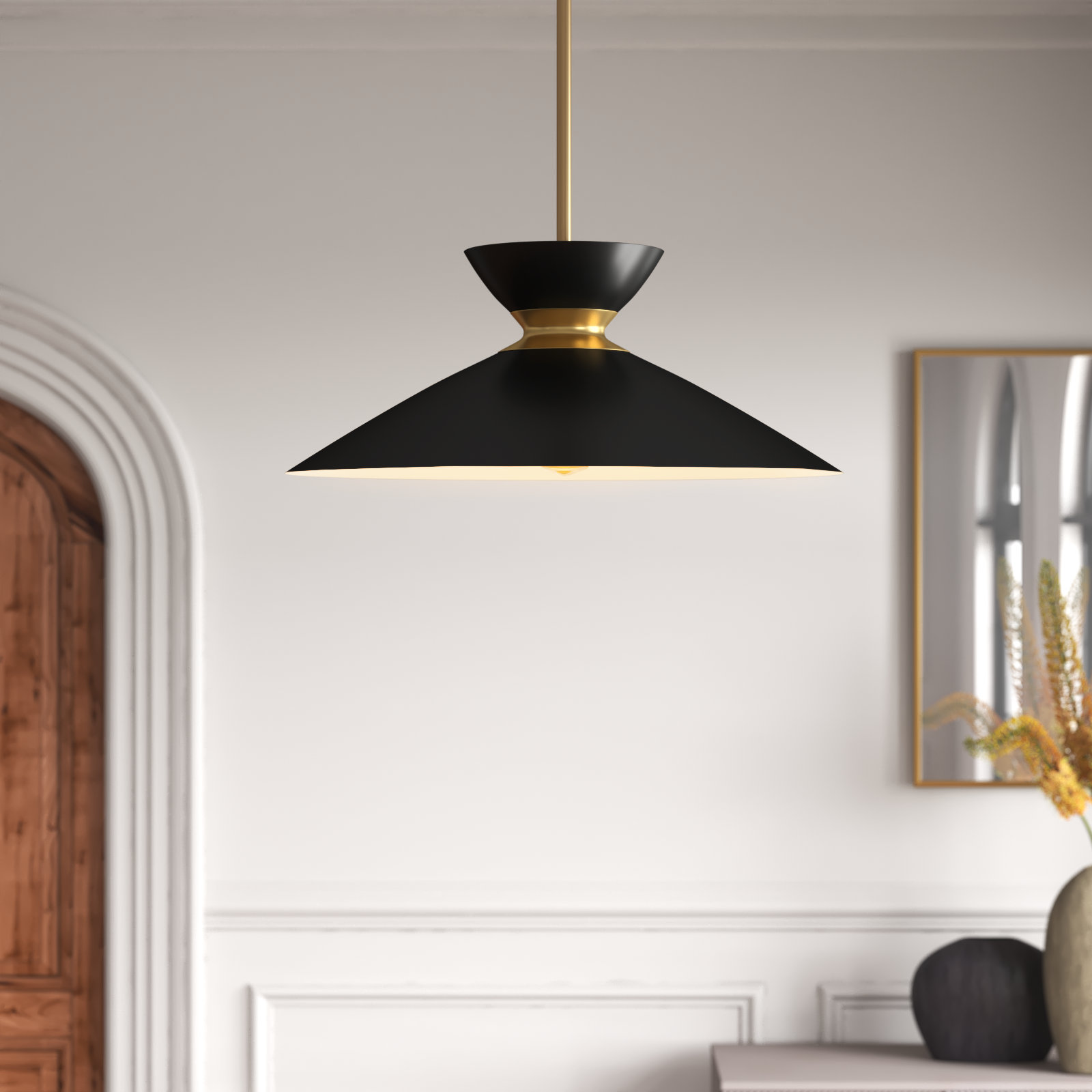 Agata Single Light Metal Dimmable Pendant