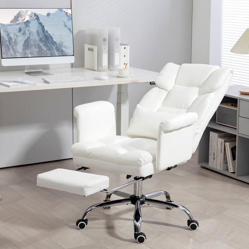 Fauteuil de direction HOMcom, Blanc