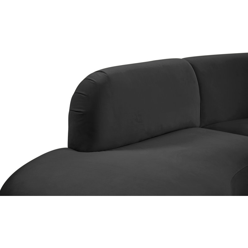 Canapé modulaire 135 po, Velours gris