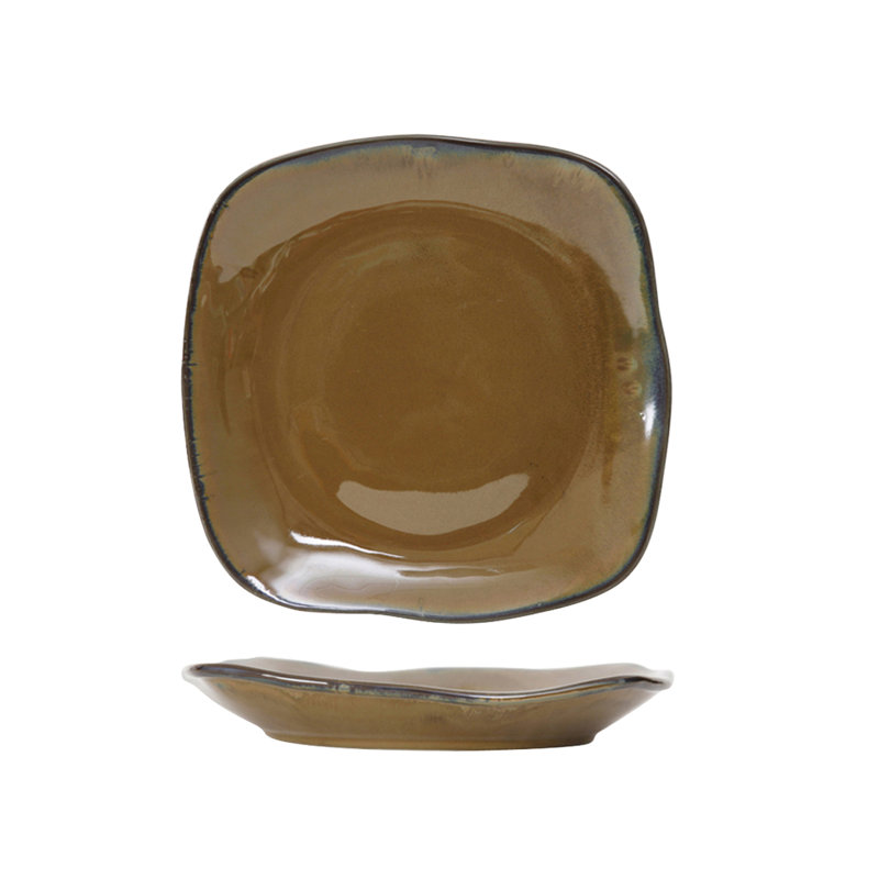 Tuxton Artisan Ceramic Pasta Dish, Olive Green