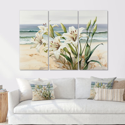 Ensemble de salon Glory Lilies On The Beach I - Lilies Wall Art