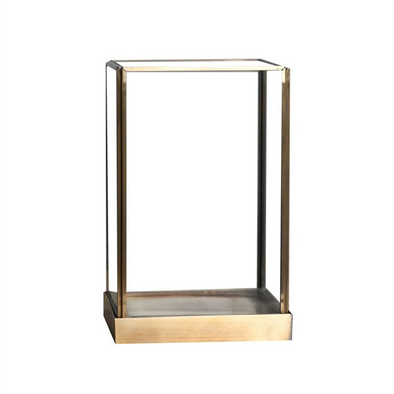 Floreine Glass Decorative Box, 7.68" H x 4.72" W x 4.72" D