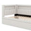 Lit plateforme tapissier simple avec ports USB et ceinture à DEL, structure de lit de jour souple avec lit gigogne, canapé de jour-1159824365
