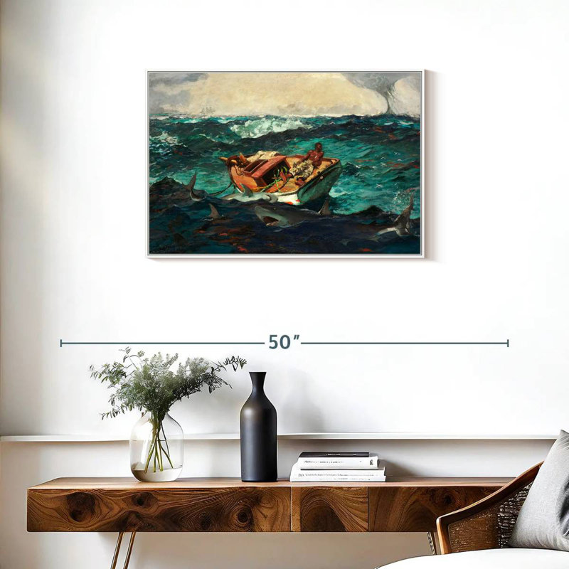 Le Gulf Stream 1899, Cadre flottant blanc, 31 po x 21 po