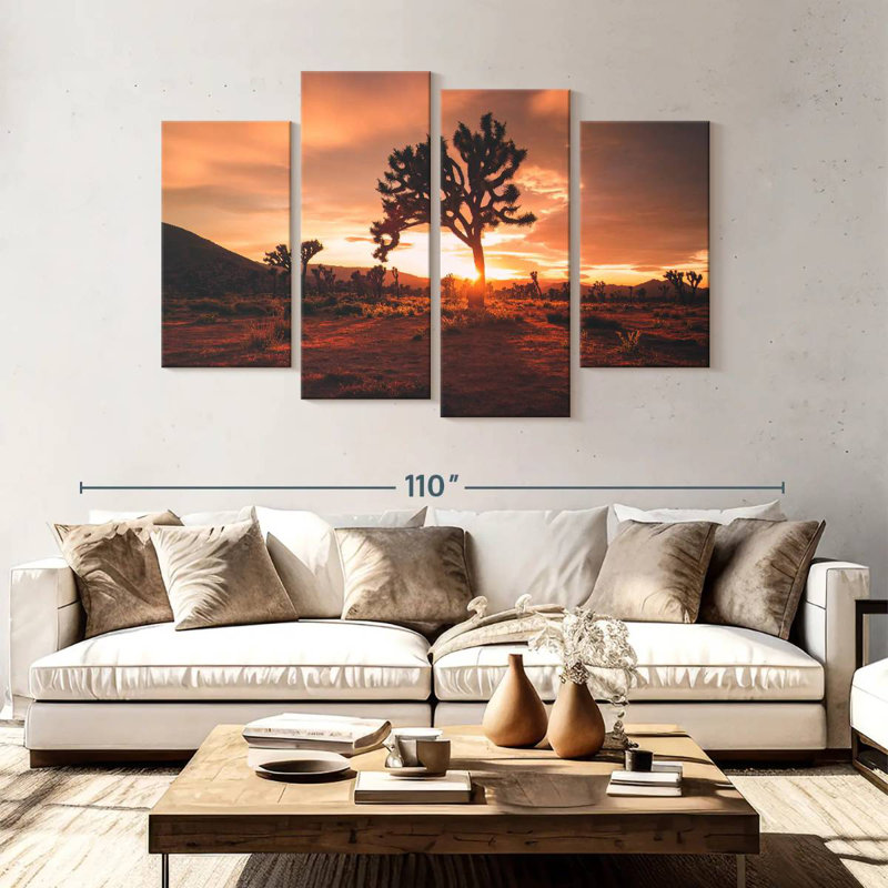 Nicci Joshua Tree Desert Sunset, H 54 po x l 84 po