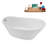 59" Streamline Soaking Freestanding Tub and Tray With Internal Drain-102287927