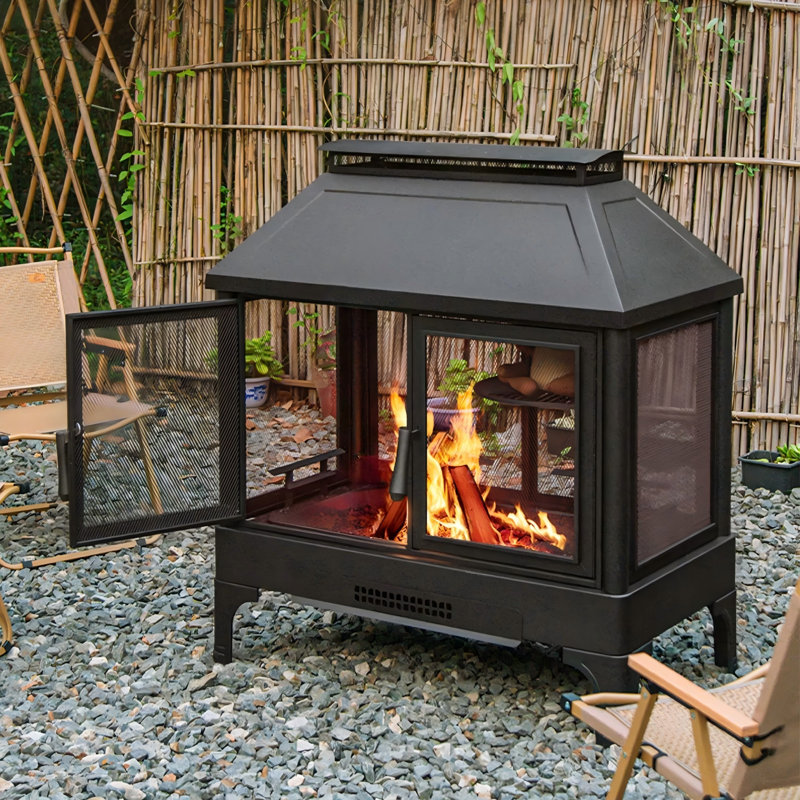 Cold Rolled Steel Charcoal Wood Burning Outdoor Pagoda Fire Pit