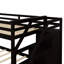 Lit superposé Twintwin avec lit gigogne polyvalent et 3 options de rangement pratiques pour lit simple dans un escalier apaisant - Soulage la chambre à coucher-130481357