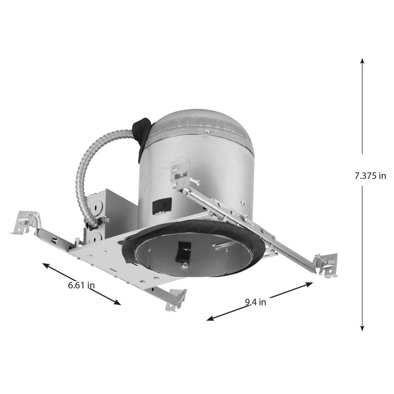 6" Steel Recessed New Construction Housing With Quick Link Connector For 6" Trim