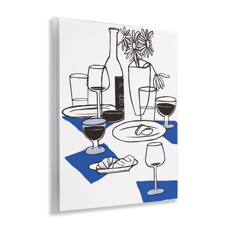 Wine & Bread Table Setting Wall Plaque, design by Hannah Beisang