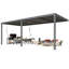 Pergola murale en aluminium 10 pi x 20 pi avec toit à persiennes réglable