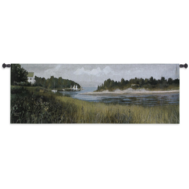 Tapisserie en coton paysage urbain, paysage, paysage marin