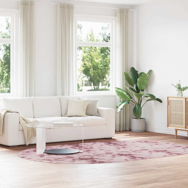 Solid Colour Area Rug, Oval 200 x 300cm