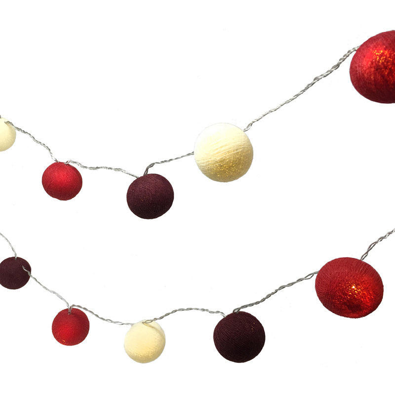 Misti LED Cotton Ball String Light, 20 Lamps - 5 Metre Long