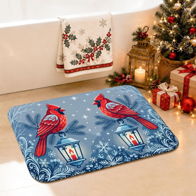 Tapis de salle de bain Winter Bird, 24 x 36 po