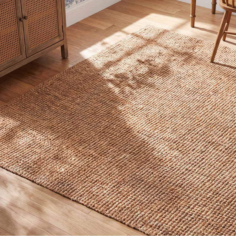 Asta Hand Loomed Jute/Sisal Area Rug, Square 6'
