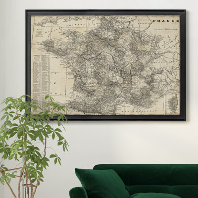 " Antique Map Of France "