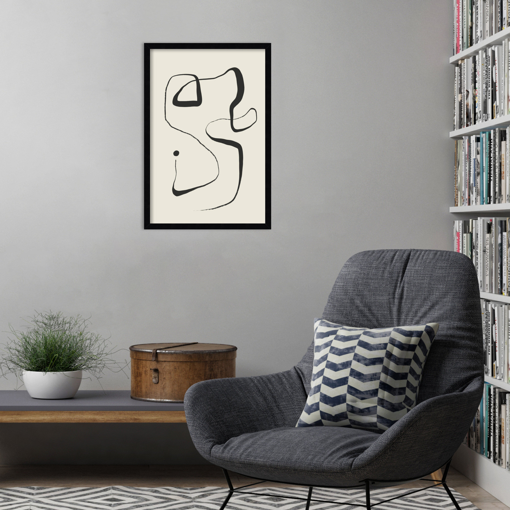 The Point by Treechild  Wood Framed Wall Art Print, Black, 25" H x 17" W