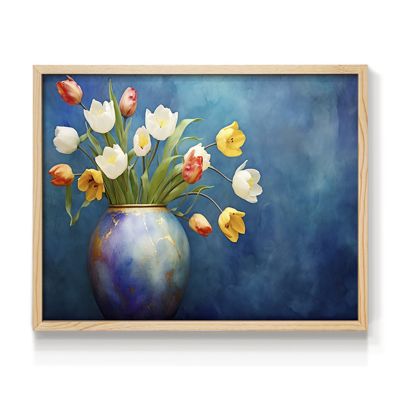 Floral Series-XCVI -Framed Print - Restickable, Naturel, H 11 po x l 14 po