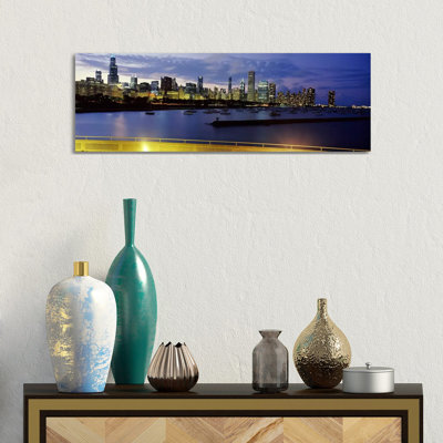 Buildings At The Waterfront, Lake Michigan, Chicago, Illinois, USA #2 - Wrapped Canvas Panoramic Print