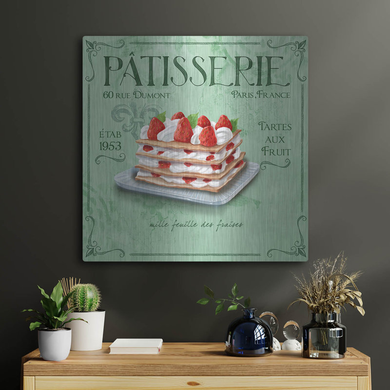  «Patisserie 5» par Fiona Stokes-Gilbert, art mural en métal, 24 po x 24 po, H 24 po x l 24 po