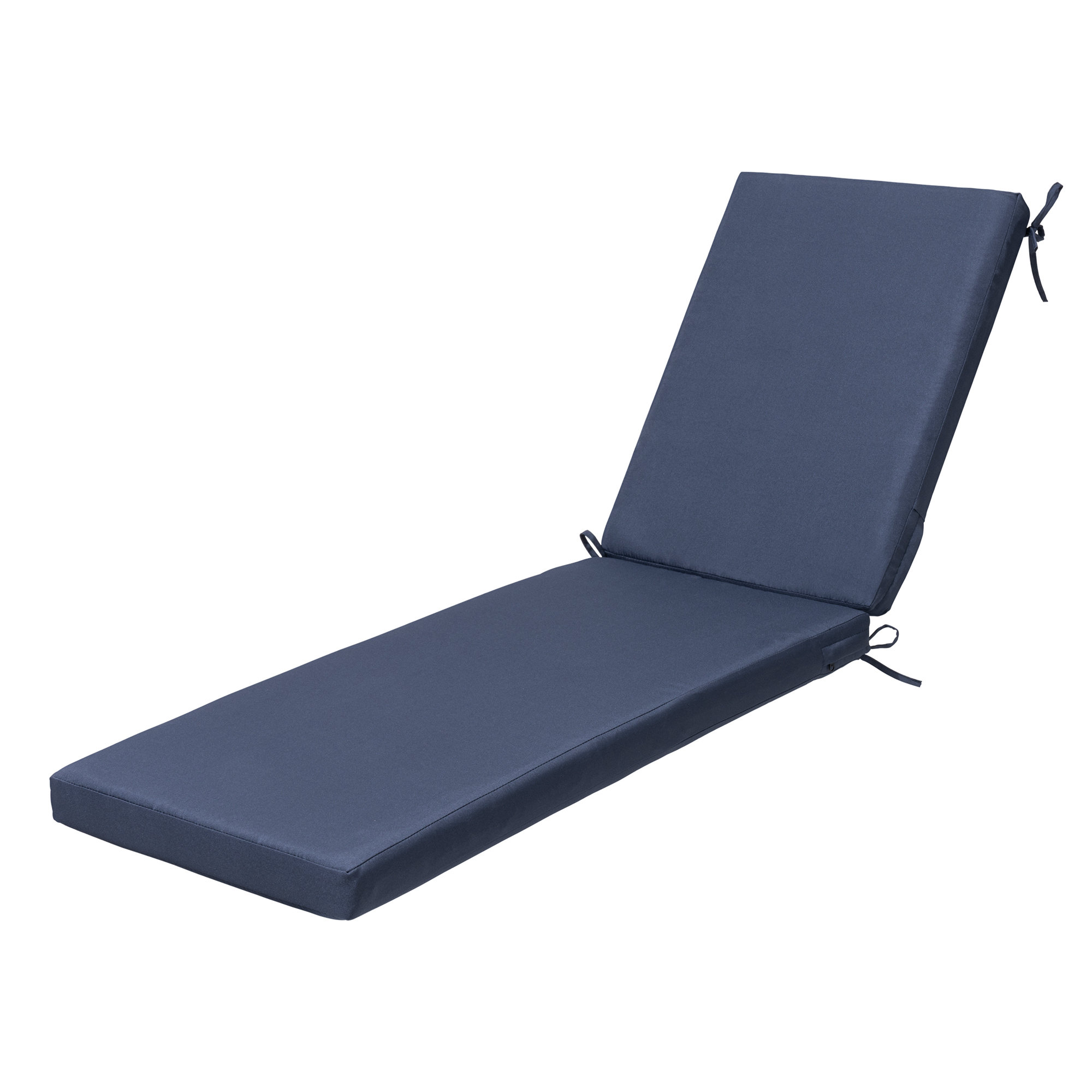 Coussin Pour Chaise Longue D'extérieur 180x55 Cm - Remplissage Mousse+fibres, Housse Polyester, Avec Sangles De Fixation, Marron - 6