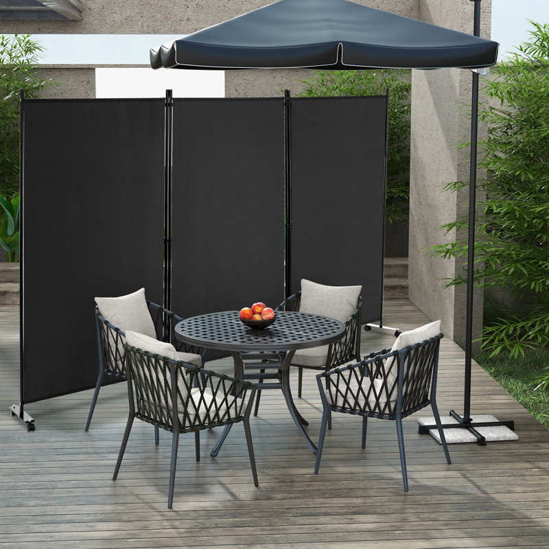 Larsson 260cm W x 180cm H 3 - Panel Folding Room Divider