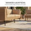 Ensemble de conversation modulaire en osier pour terrasse pour 4 personnes avec coussins