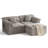Boneless 81" L-Shaped Sofa with Ottoman, Boneless Cloud Couch for Living Room, Apartment, No Assembly Required-1931419609
