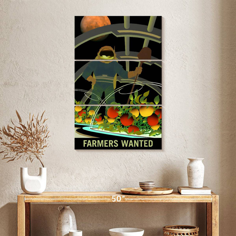 Oberle Mars Explorers Wanted Poster V, 57" H x 36" W