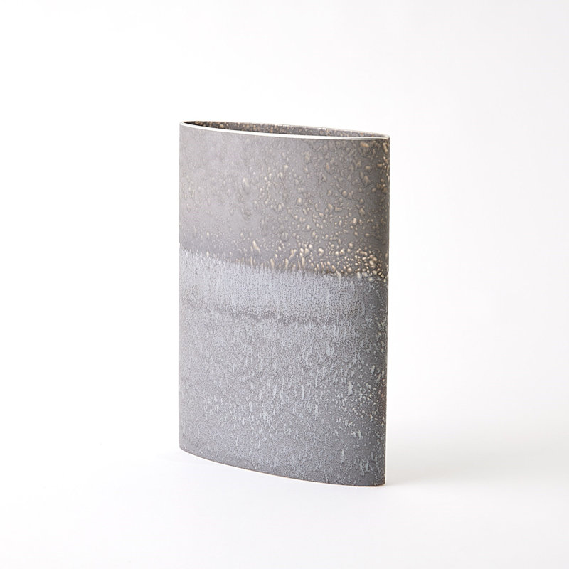 Tuba Handmade Ceramic Table Vase, 16" H x 12" W x 3.25" D