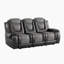 Canapé inclinable manuel en faux cuir 85,5 po Chantasia avec porte-gobelets rabattables au centre-1931497618