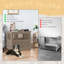 Chenil pour chien en résine légère, barrière verrouillable, visualisation et circulation d'air optimales, cage et table d'appoint pour animaux de compagnie, installation facile et utilisation robuste-1854511026-1854511029