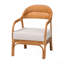 Fauteuil bohémien en rotin miel clair