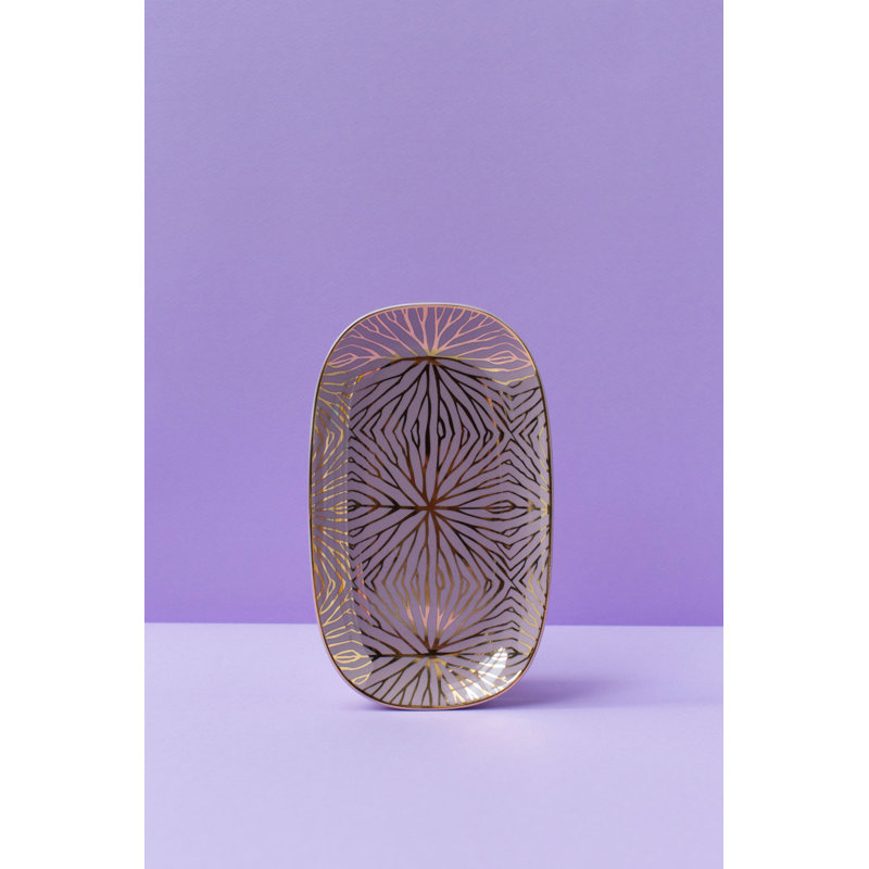 Talianna Decorative Tray, Lilac/Gold