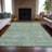 Machine Washable Indoor/Outdoor Xhevrie Teal Rug-112168662