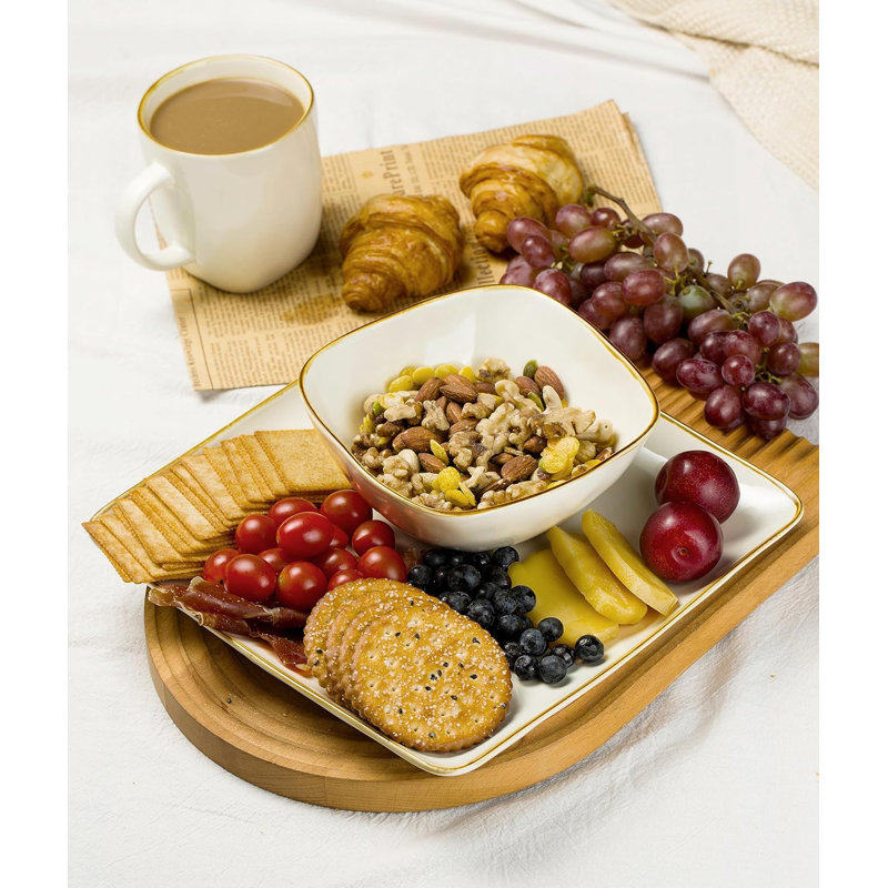 Famiware  12 Piece Stoneware Dinnerware Set - Service for 4, White