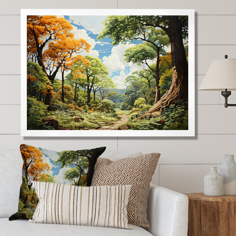 " Canopy Portrays Trees Forest II ", White, 30" H x 40" W x 1.5" D
