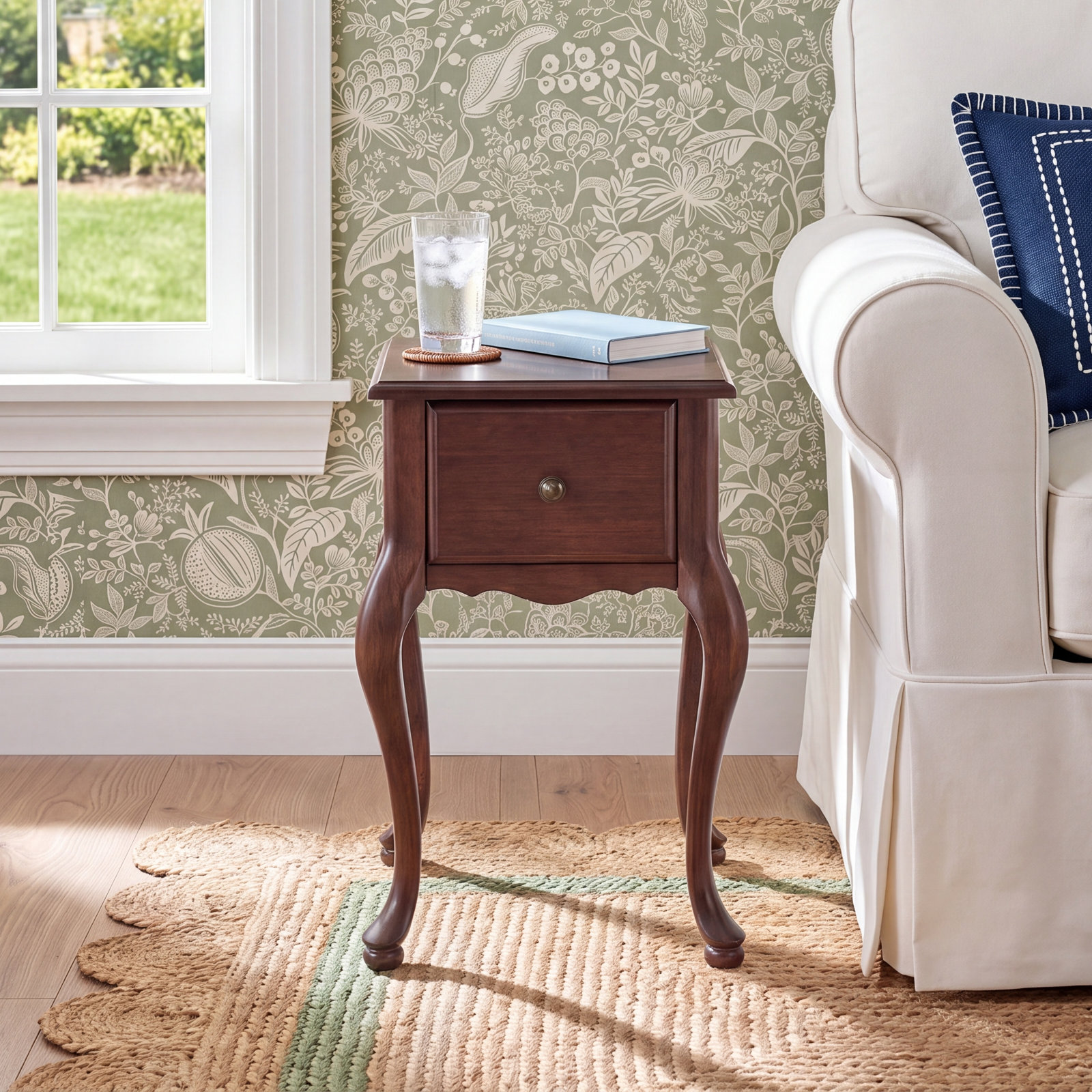 Adelina 11" End Table, Dark Brown