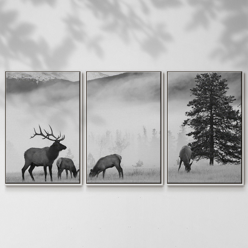 Élan de montagne 3 pièces, Blanc, H 40 po x l 78 po x P 2 po