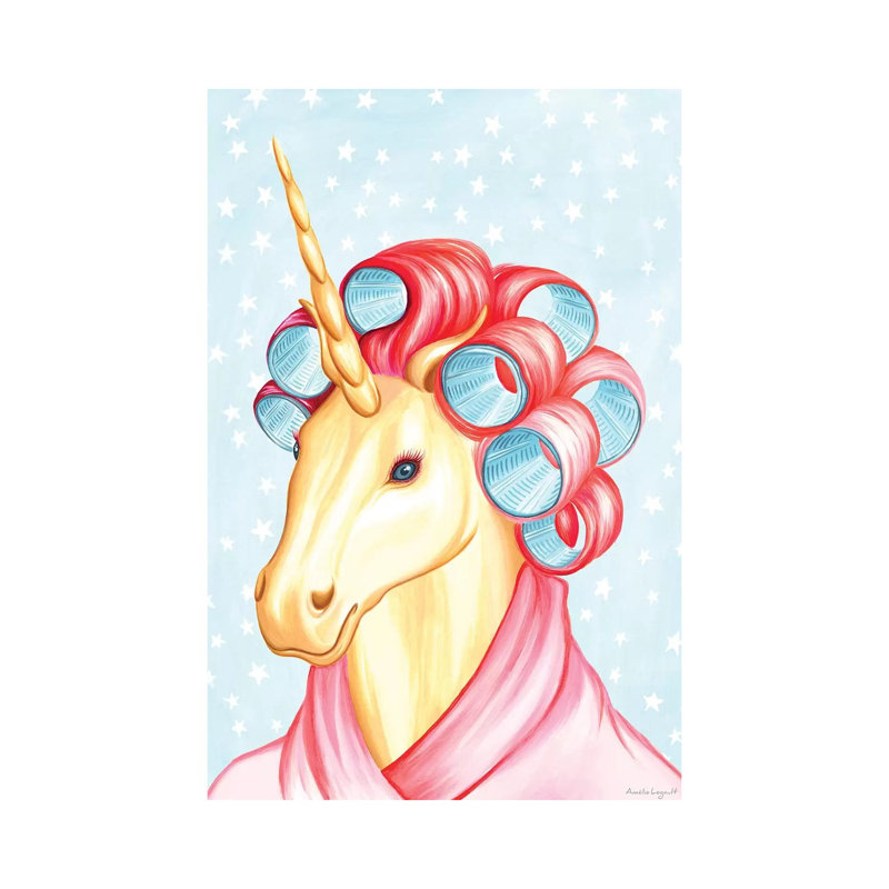 Unicorn by Amélie Legault - Wrapped Canvas Gallery-Wrapped Canvas Giclée, 20.32 cm H x 30.48 cm W