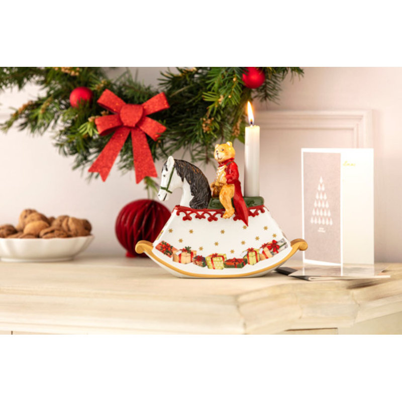 Villeroy and Boch – Christmas Toys Rocking Horse, Porcelain Candle Holder